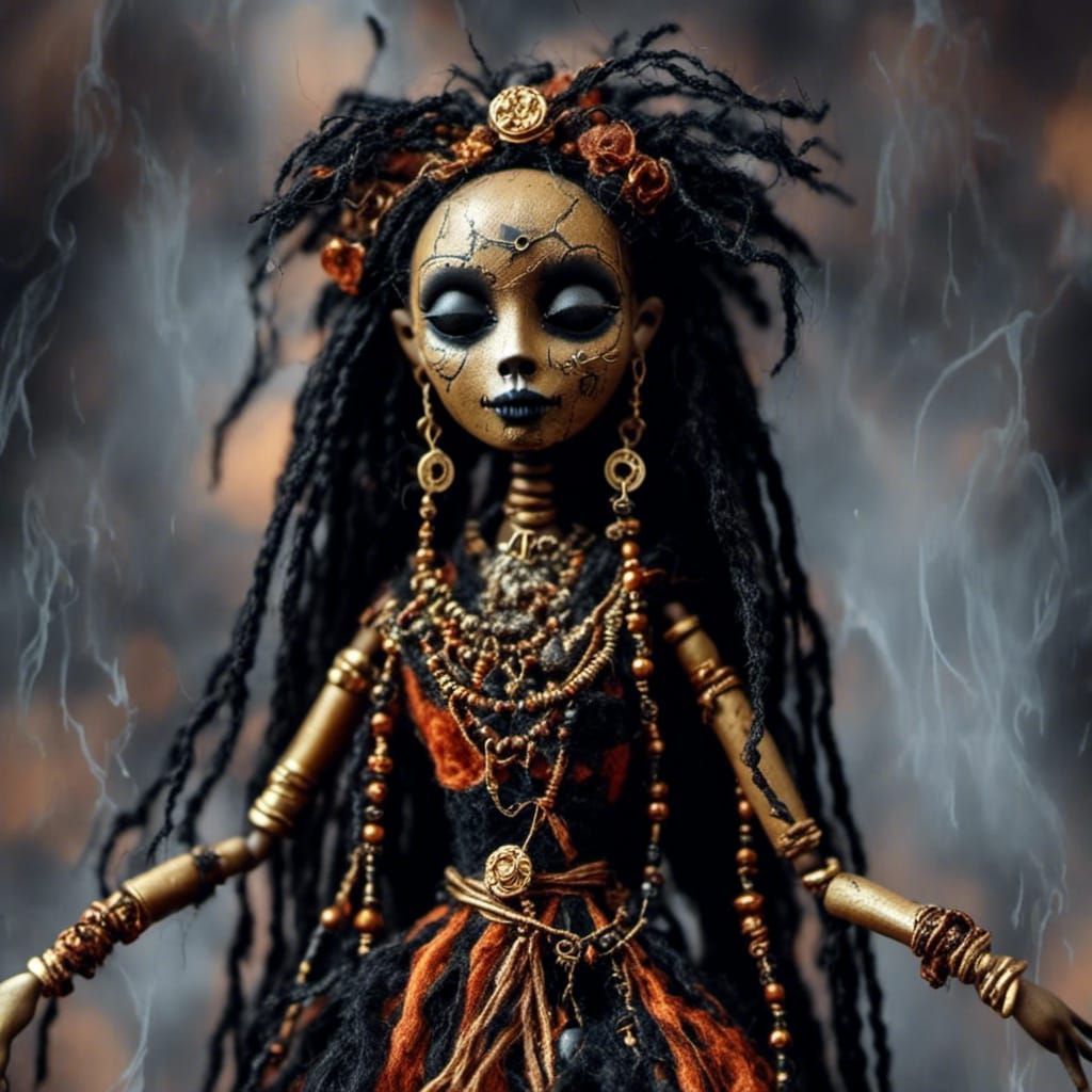 Voodoo Priestess Doll in Magic Mist