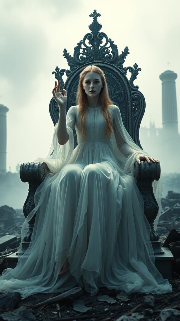Ghostly Goddess on Ectoplasm Throne
