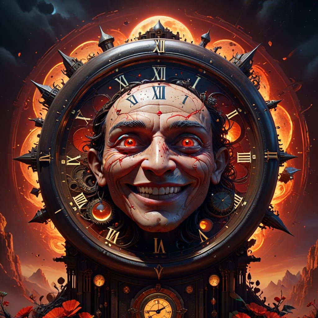 eye-catching Digital art Extremely detailed of a giant face ...