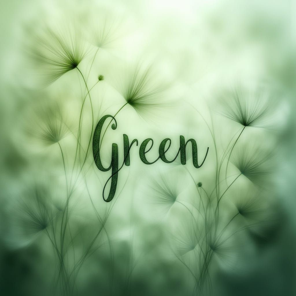 Ethereal "Green" in Dreamy Green Landscape
