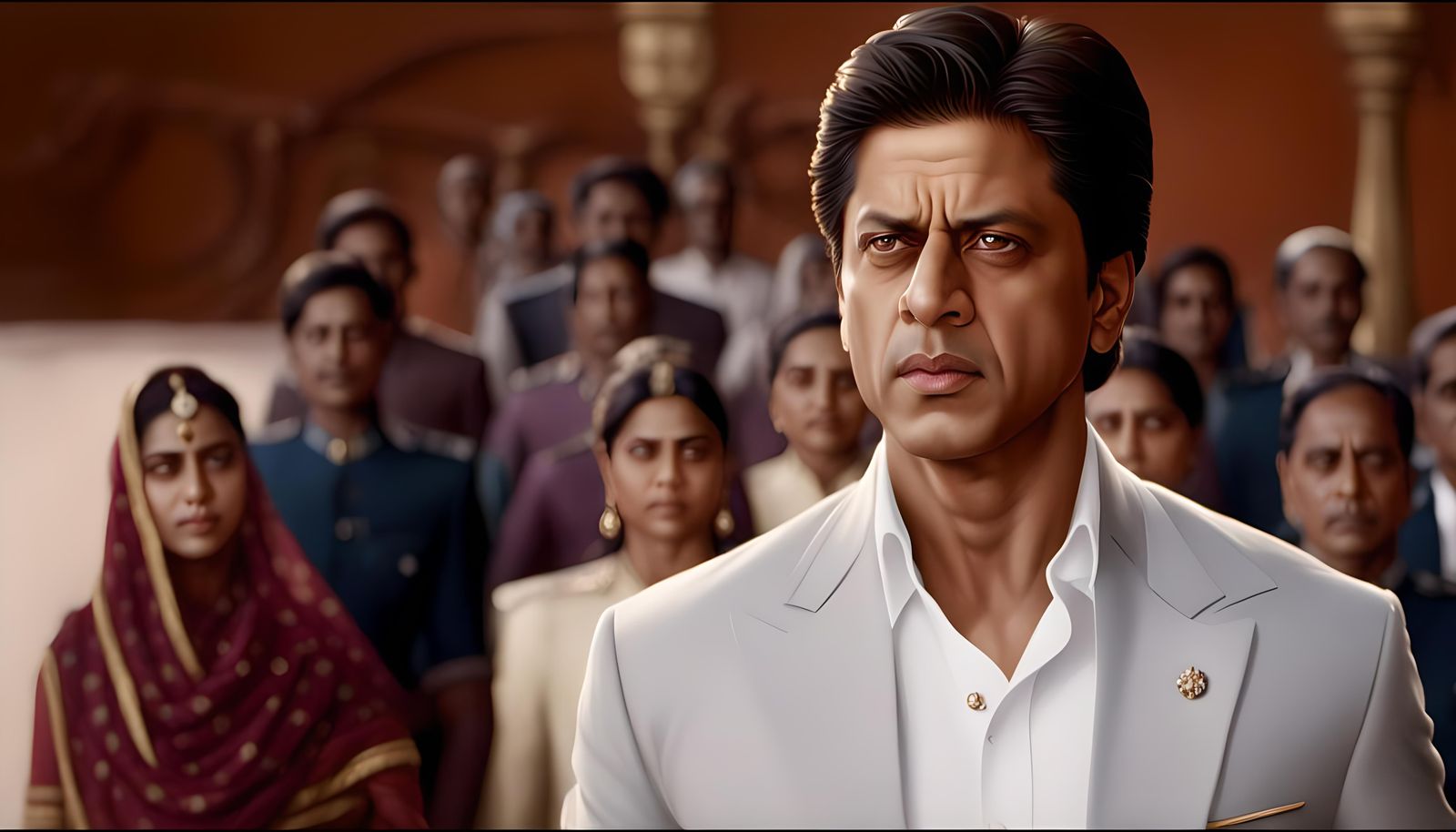 Shah Rukh Khan as Squadron Commander: Digital Portrait