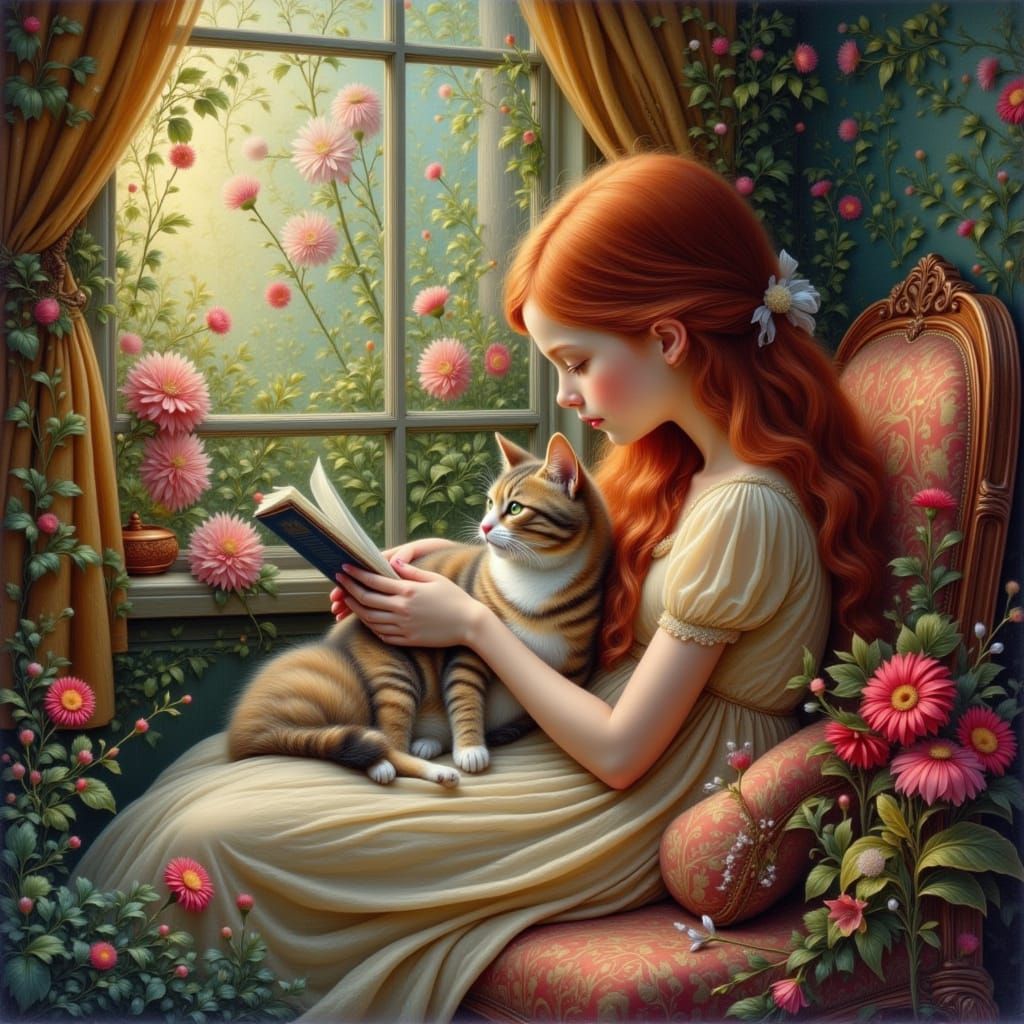Girl with Cat