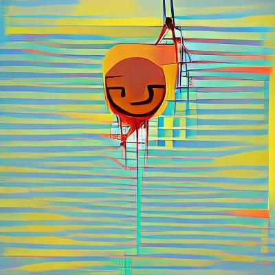 Disturbing Pop Art Image: Happy Suicide