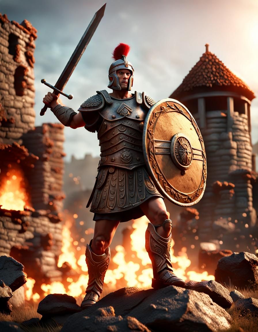 Gingerbread Village Battle Scene in Unreal Engine 5