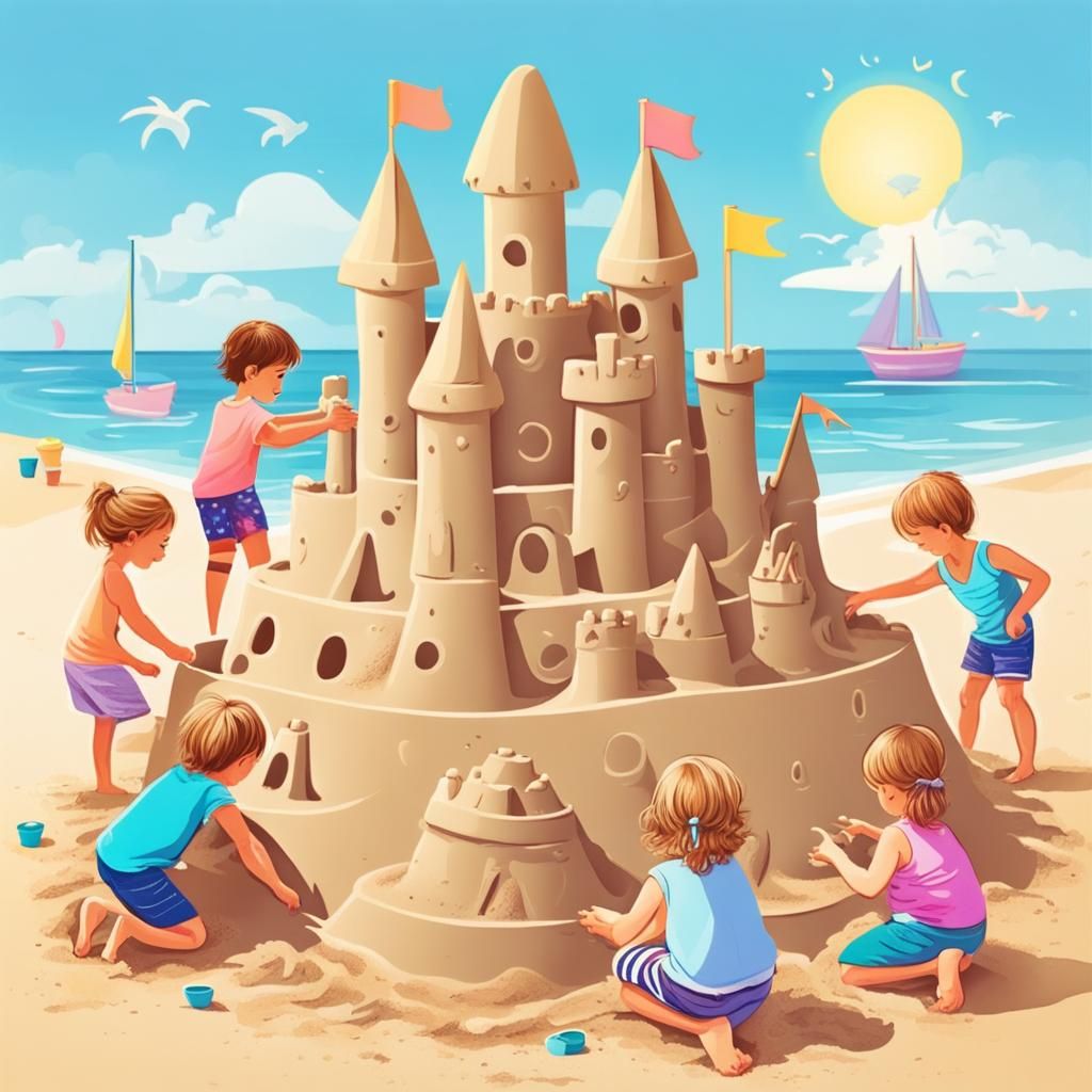 Epic sandcastles can only be done with teamwork!