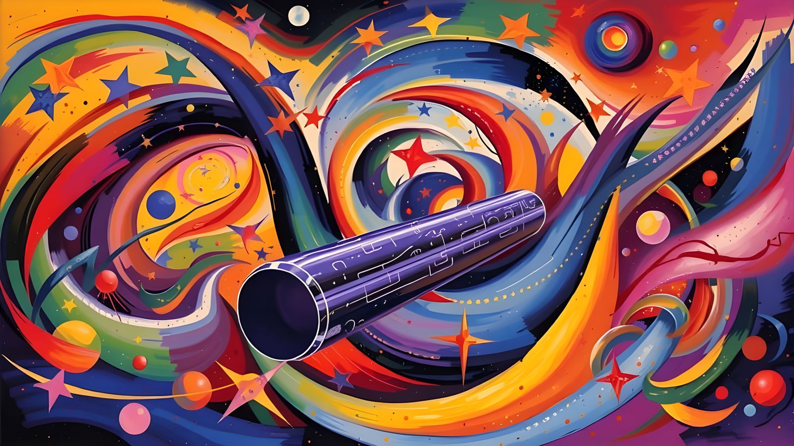 Vibrant Cosmic Dreamscape of Interconnected Stars