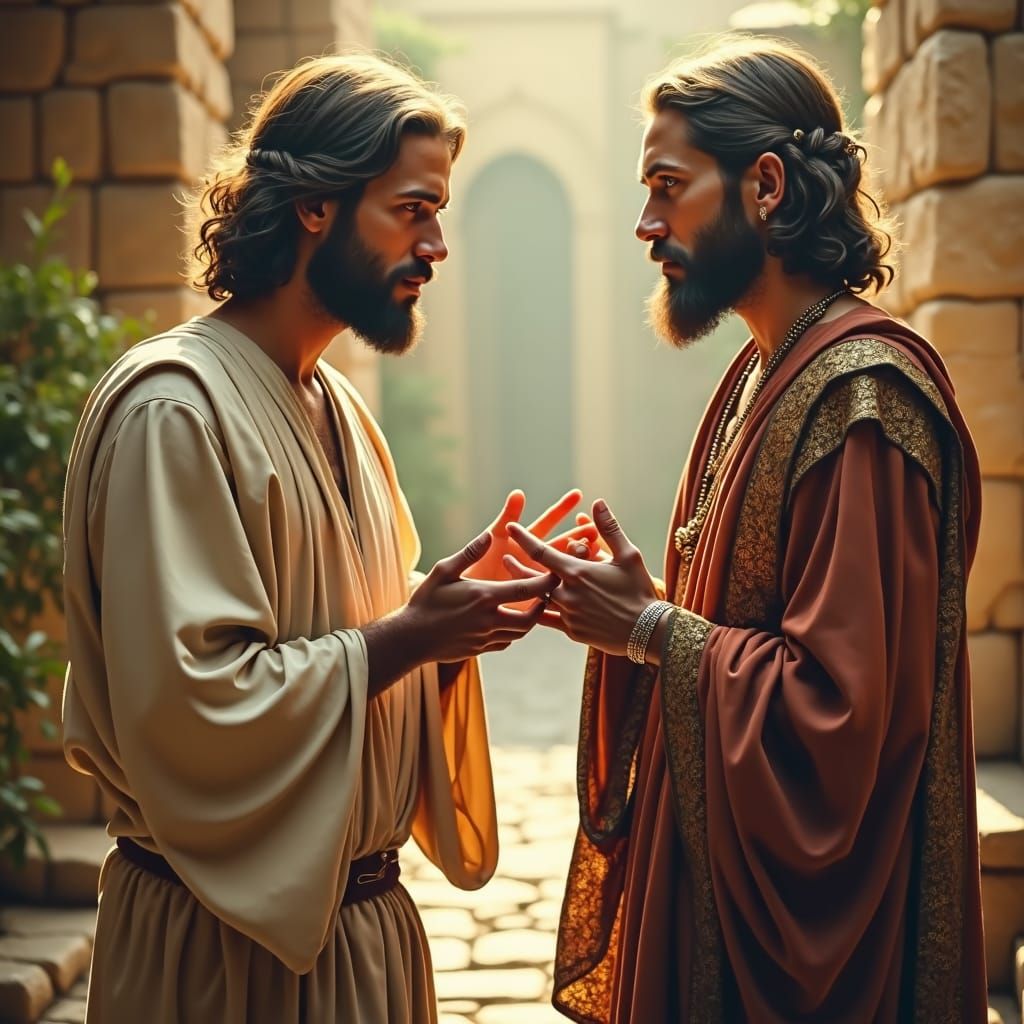 Jesus and the Rich Man: A Renaissance Scene
