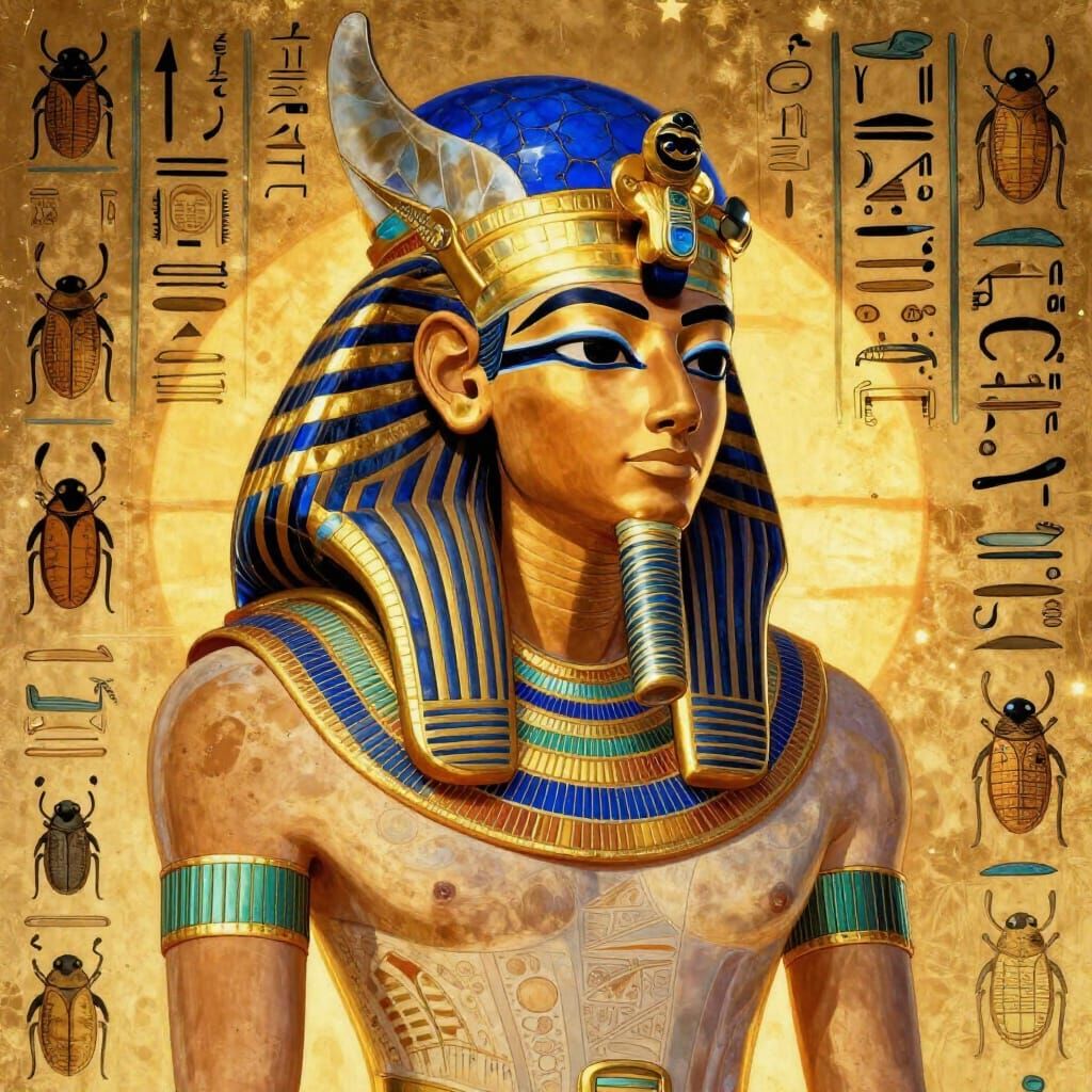 Ancient Egyptian Pharaoh in Golden Light