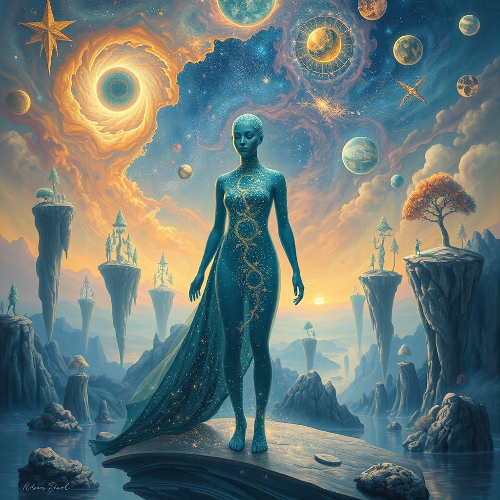 Ethereal Figure in a Surreal Dreamscape