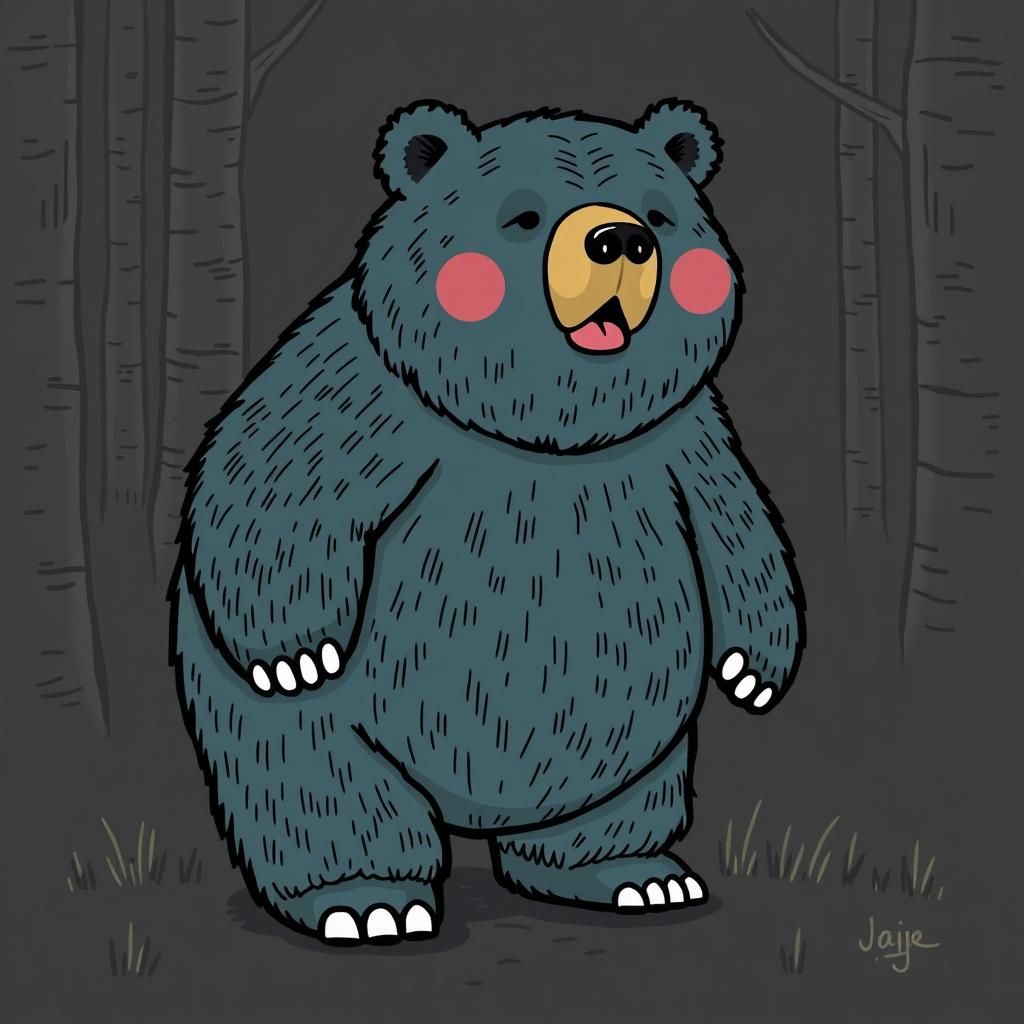Obese Boognish-Bear Digital Rendering