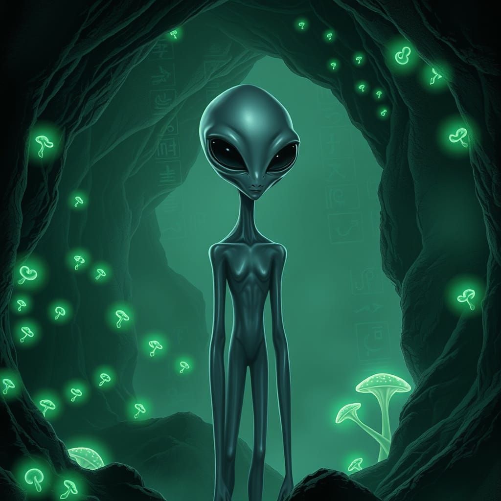 Enigmatic Aliens in Underground Cavern