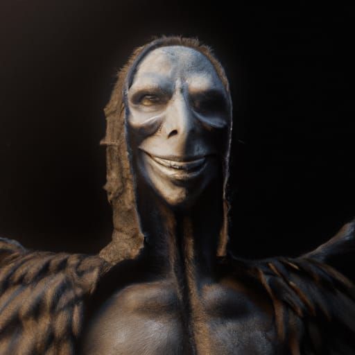 Eldritch Angel of Death in Hyperrealism