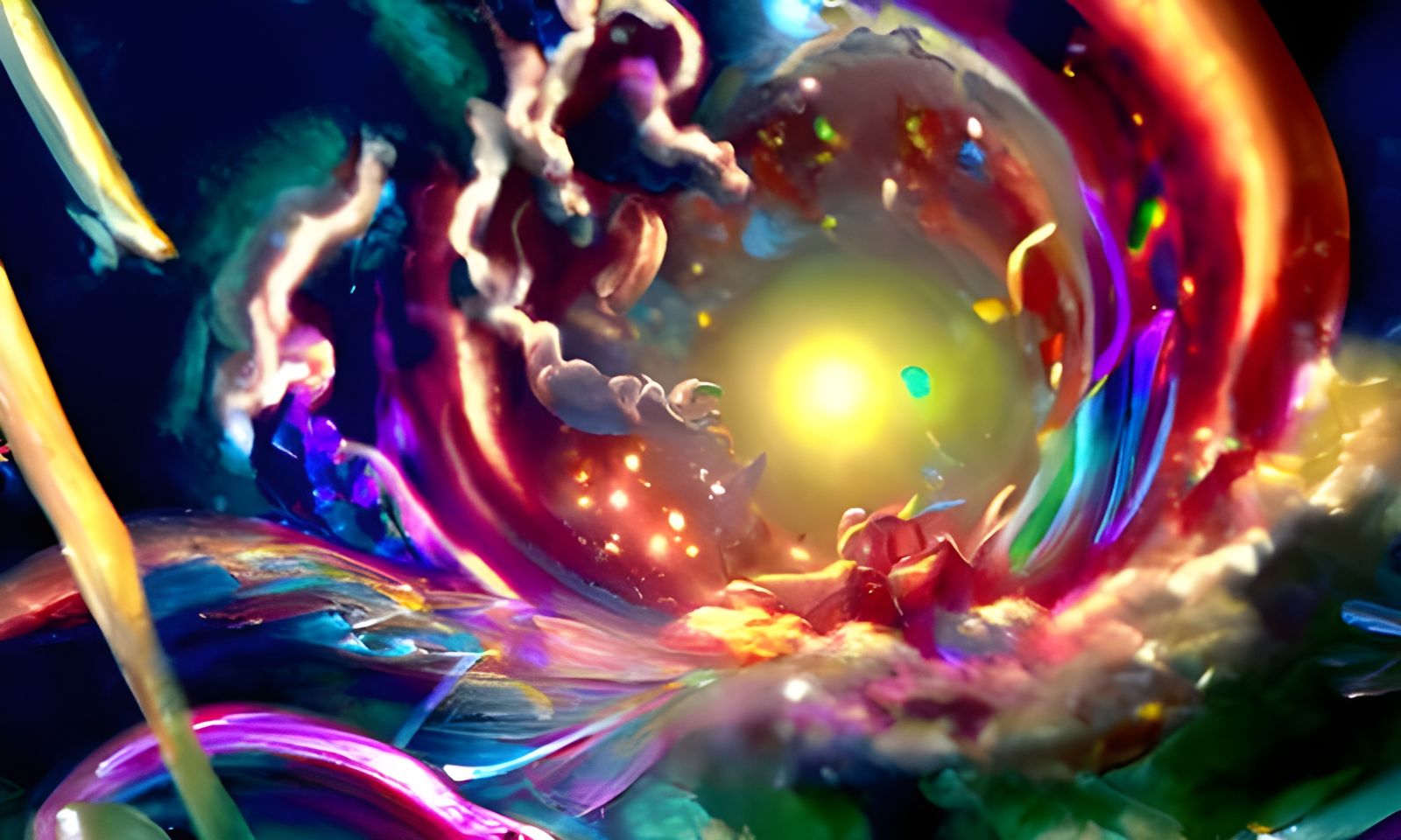 Golden Time-Space Vortex in Astral Cosmic Illustration