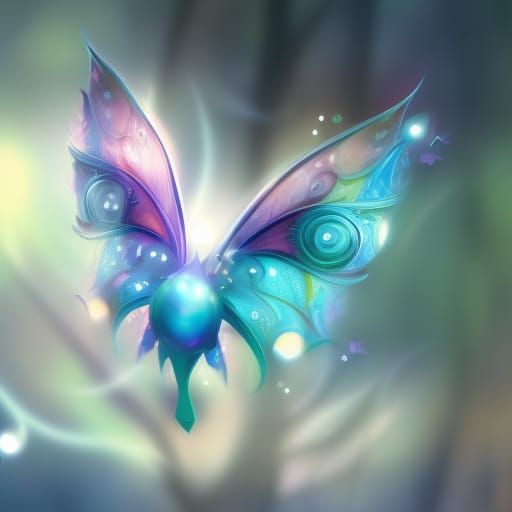 Diamond Butterfly Pony: Pixar-Style 3D Render