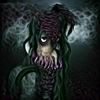 Menacing Tentacle Monster from the Dark Abyss