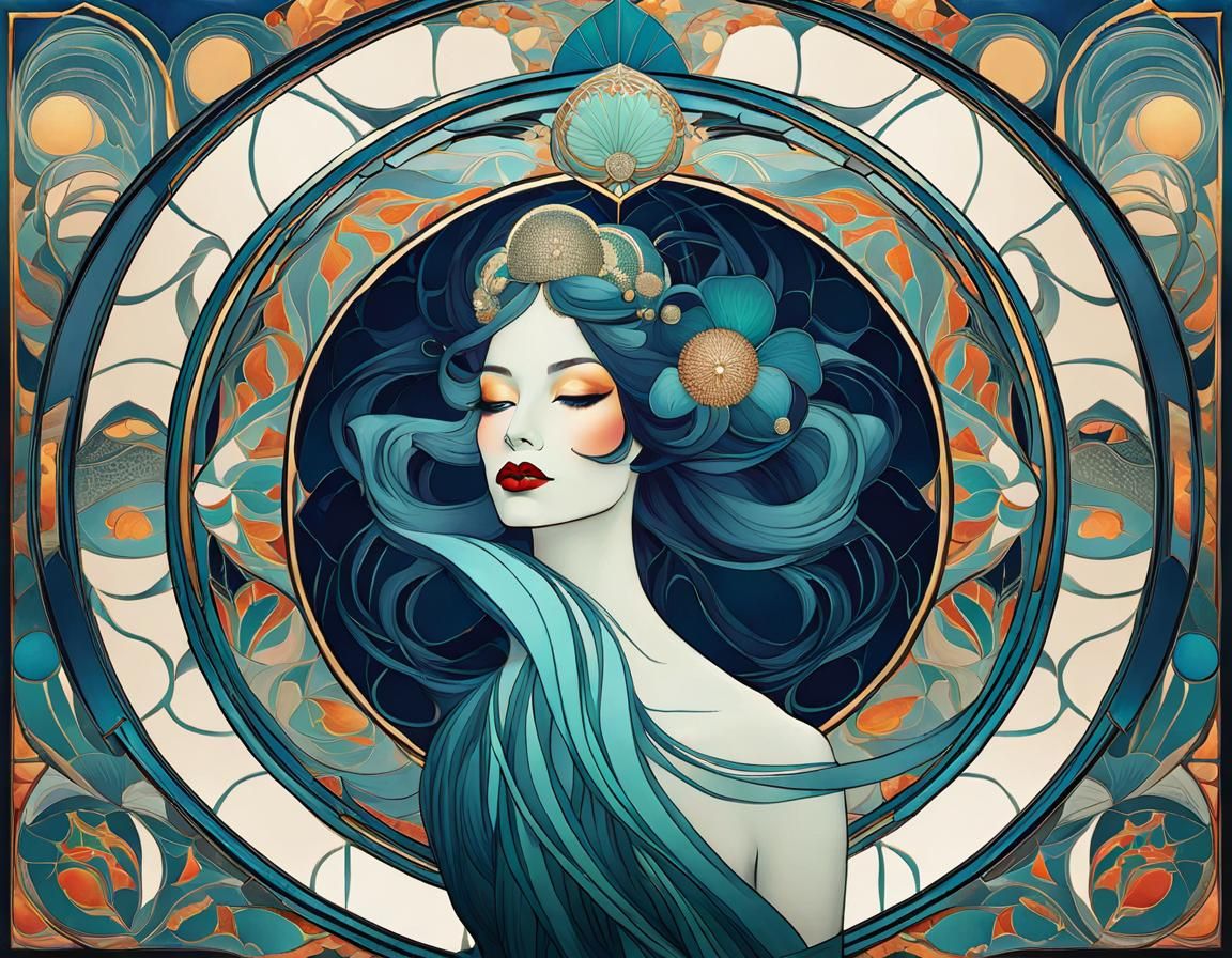 Worldly Nouveau Beauty: An AI Interpretation