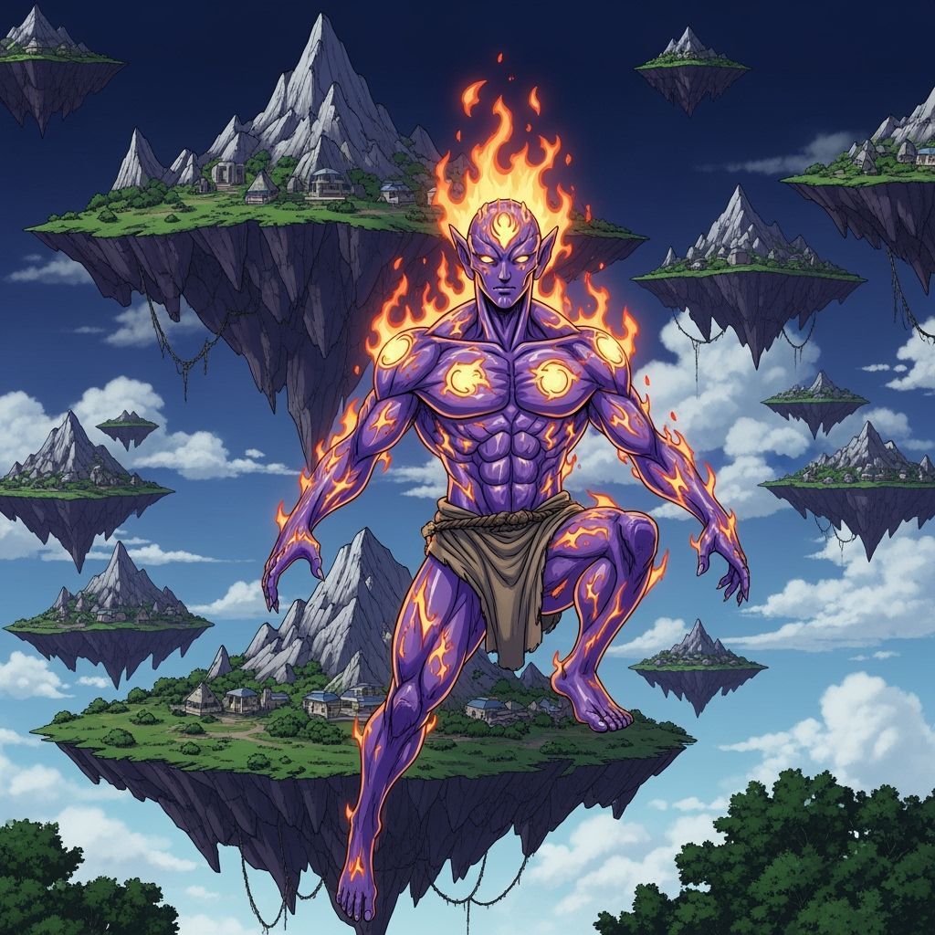 Celestial Beings Guarding Primordial Energy in Manga Style