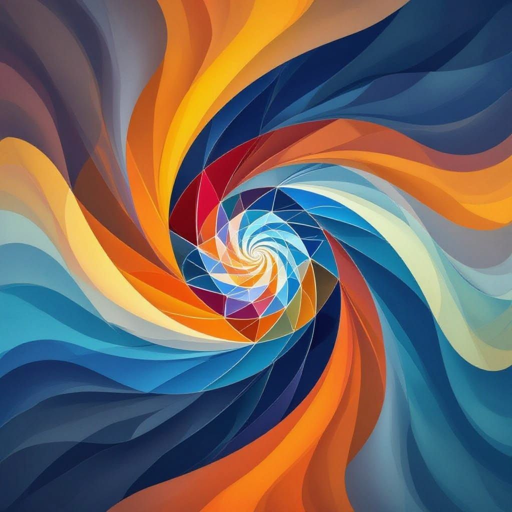 Vibrant Spiral Vortex with Kinetic Movement