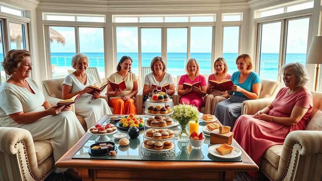 Joyful Bible Study Gathering in Hyperrealistic Detail