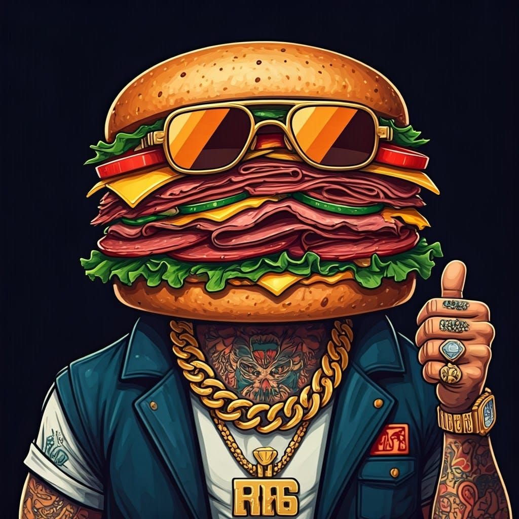 Confident Reuben Sandwich Rapper Blends Hip-Hop Swagger with...