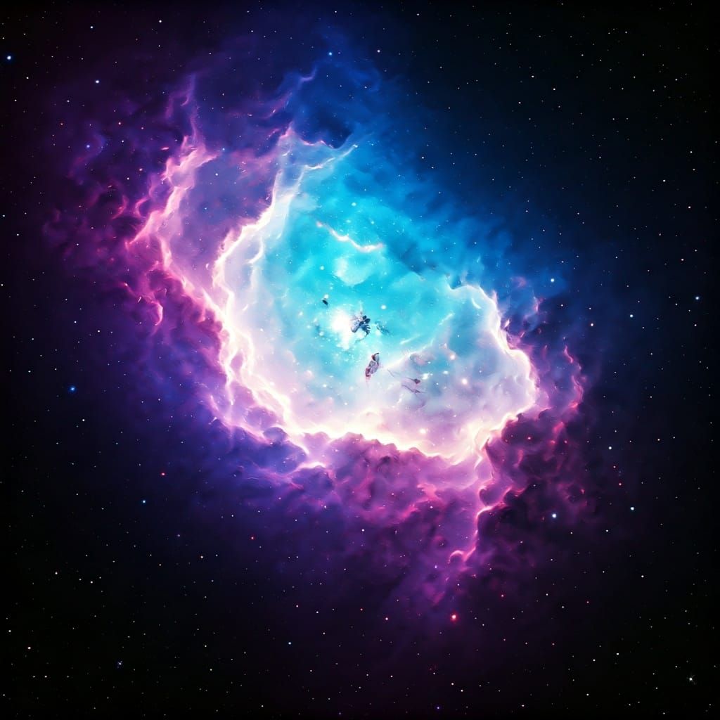 Vibrant Galaxy in Matte Painting Style