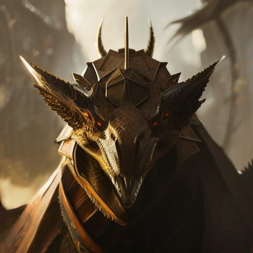 Dragonborn Portrait in D&D Style by Rutkowski