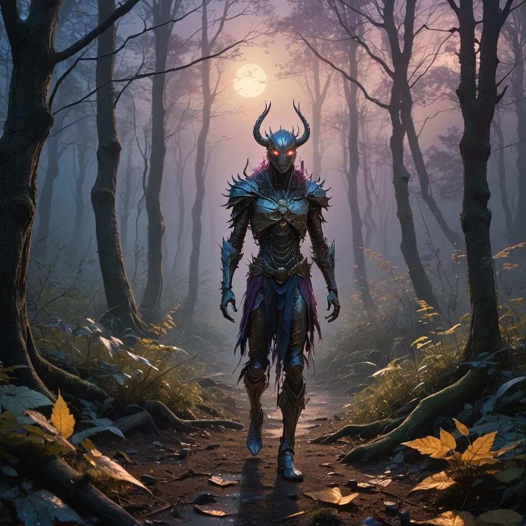 SirenHead in Haunted Woods: Fantasy Concept Art