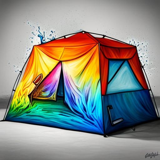 Colorful Graffiti Art Snorkel Tent