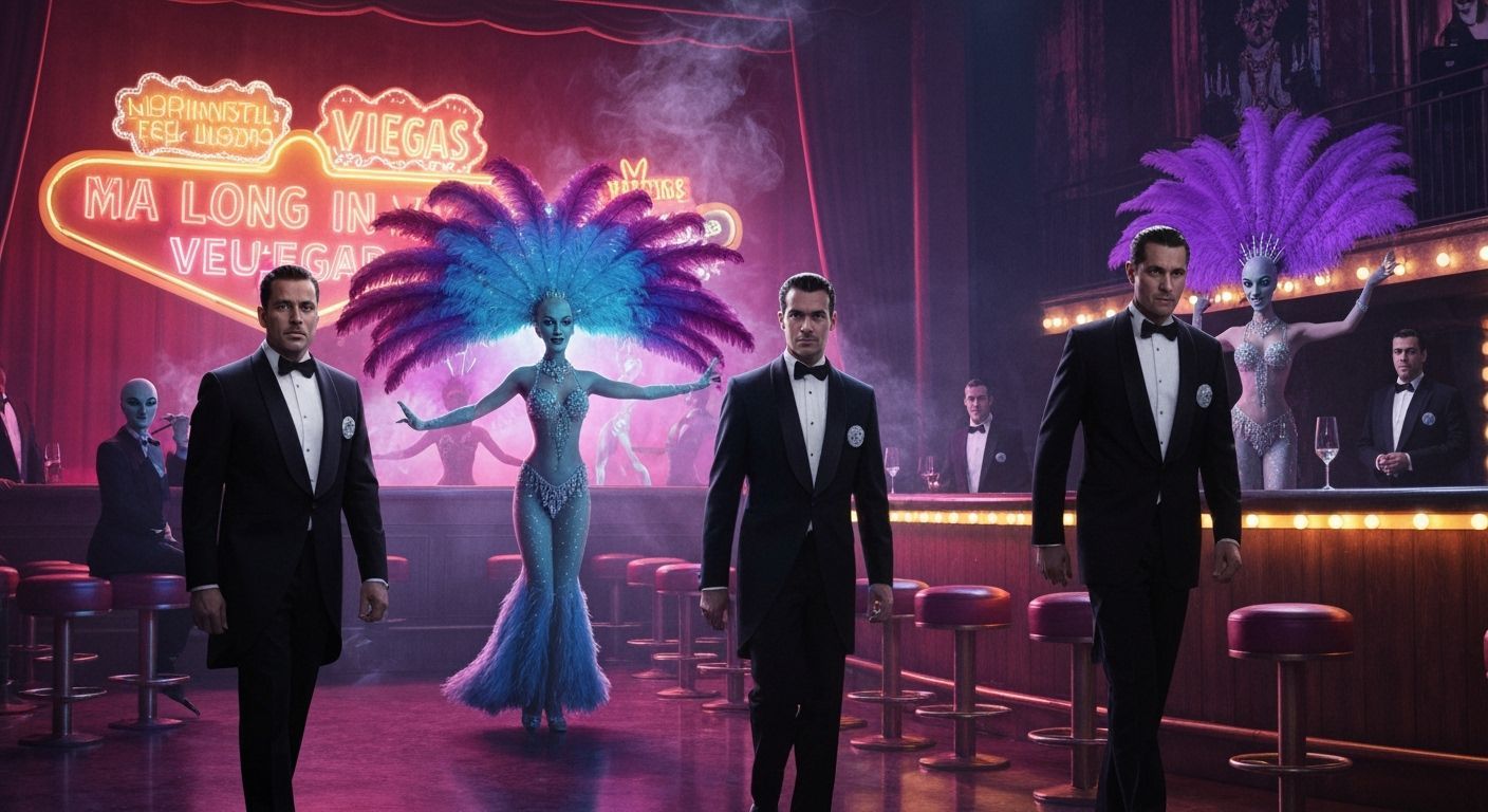 Men in Black in 1950s Vegas Lounge