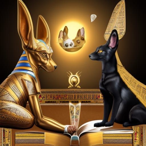 Anubis and Bastet: Egyptian Gods in Photorealistic Detail