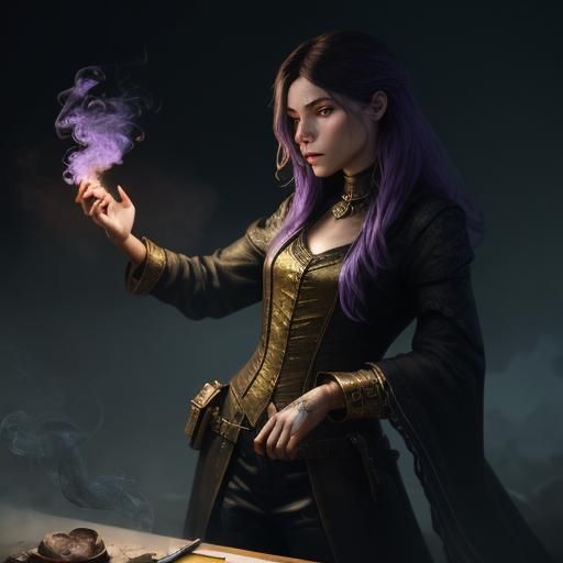 Smoke Woman: Dark Fantasy Concept Art