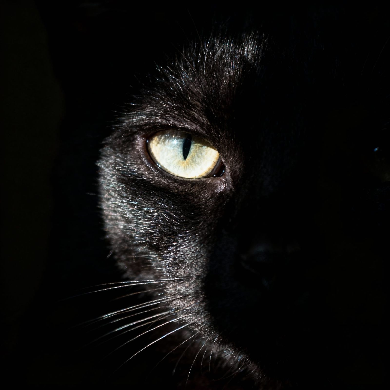 Moody Black Cat Portrait Photography