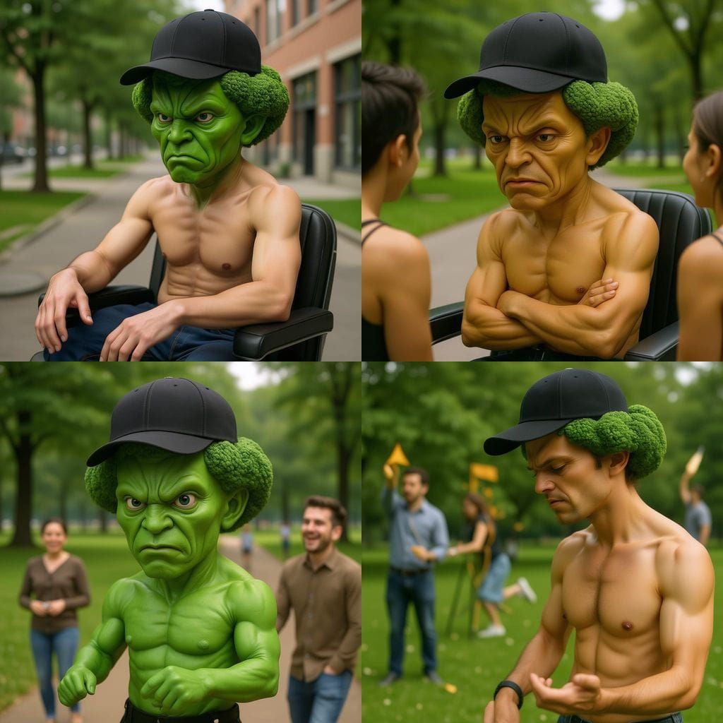 Character in Diverse Scenes with Humans, Skinny Body Style