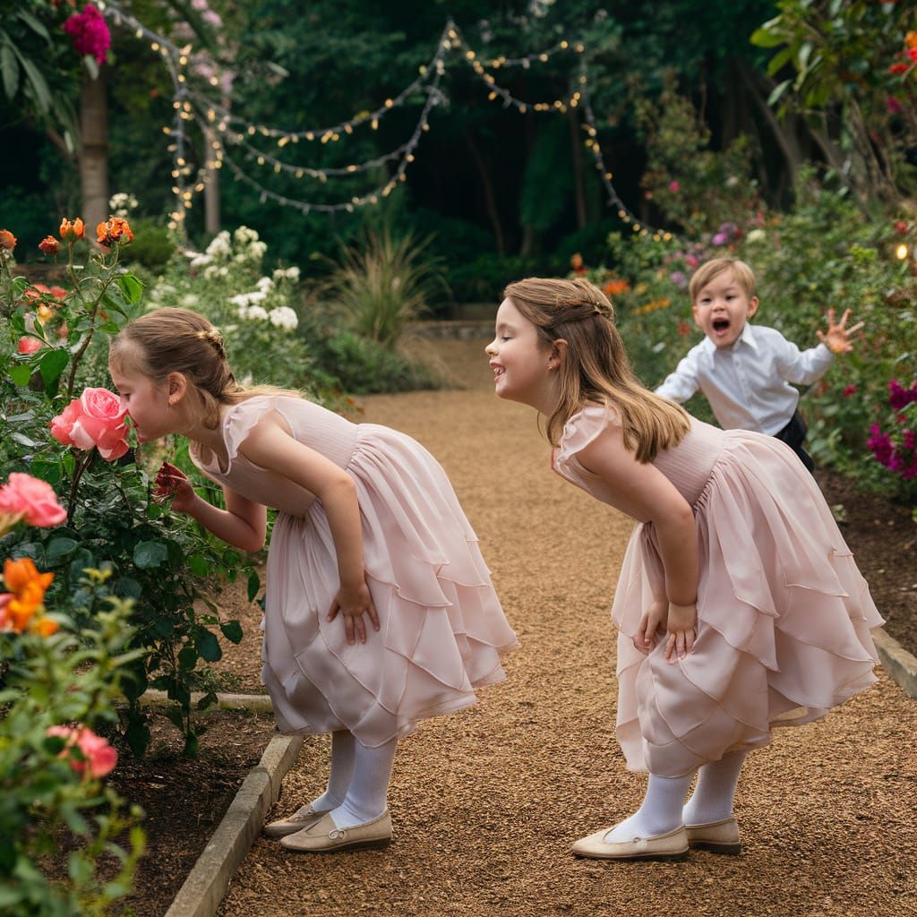 Botanical Garden Family Portrait with Floral Accents