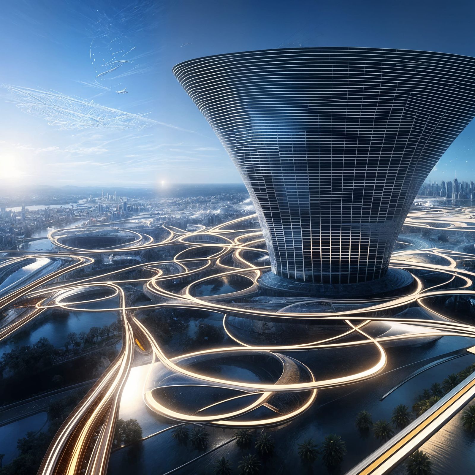 Monumental Architectural Megastructure in Photorealistic Sty...