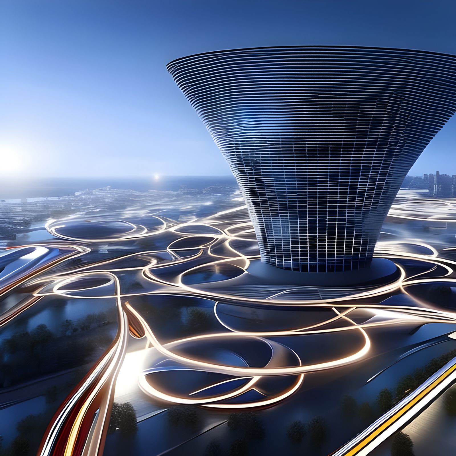 Futuristic Megastructure: A Digital Architectural Masterpiec...