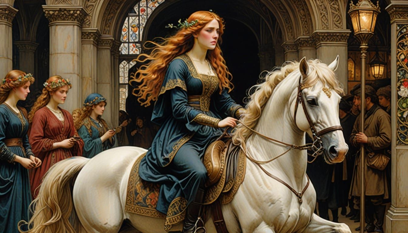 Ethereal Lady Godiva Rides Majestically Through Coventry Mar...