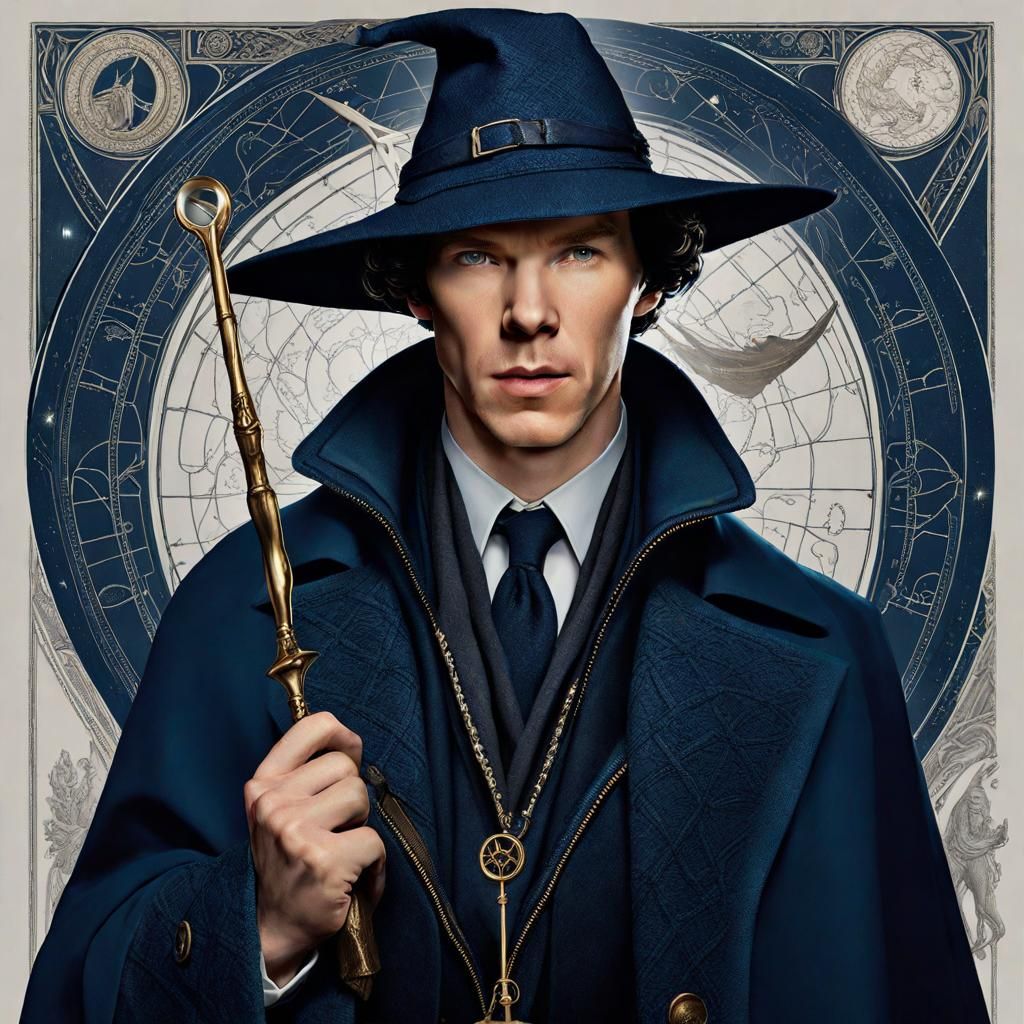 Warlock Holmes. Wizarding World Sherlock Holmes. With his Magnifying Wand.
