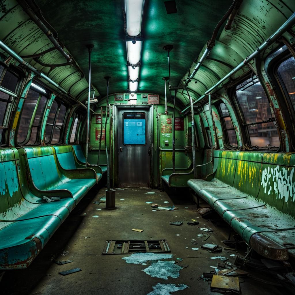 Abandoned Subway Car: Urban Decay