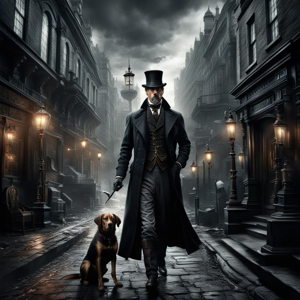 Steampunk Sherlock Holmes Solves a Noir Mystery