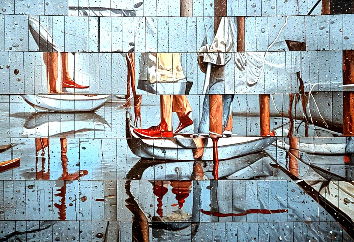 Surreal Man in Boat, Giorgio de Chirico Style