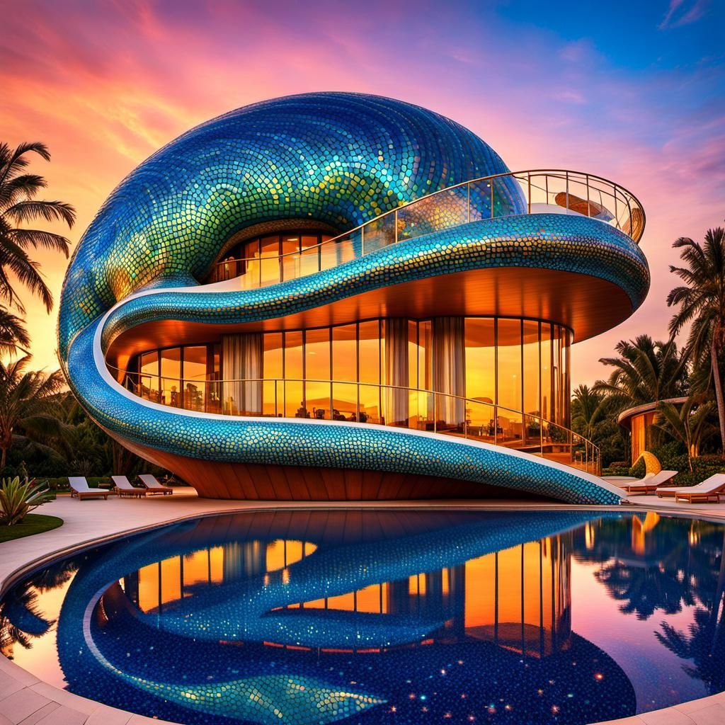 Futuristic Naga Snail House: A World Wonder
