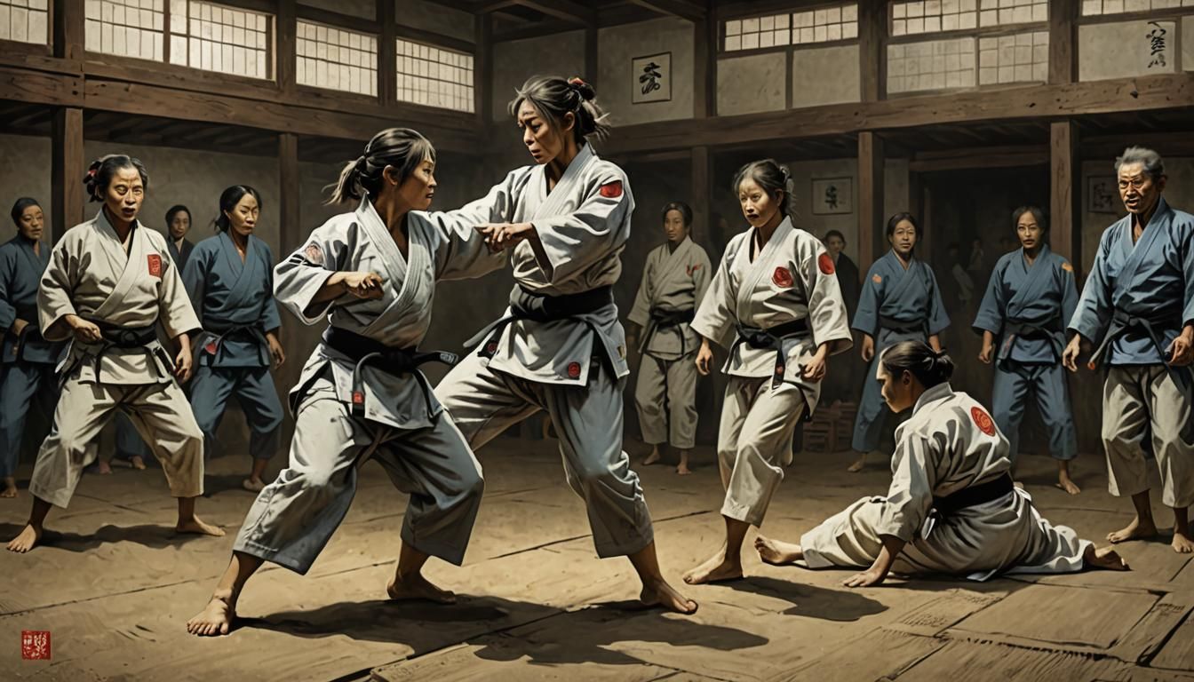 Judo Female Dojo in Horror Style