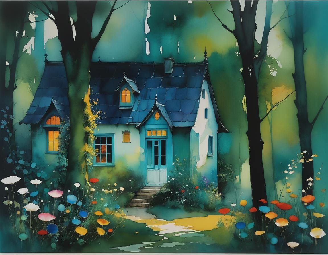 Magical Arabesque Design in Liquid Alcohol Ink