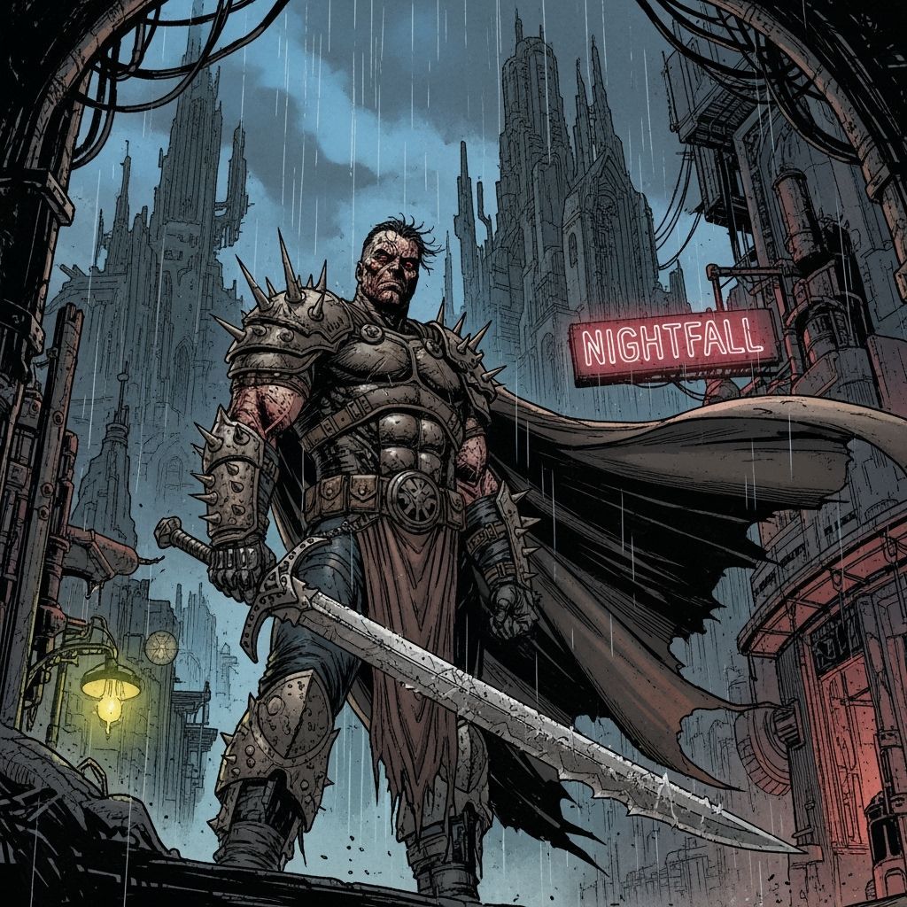 Grimdark Comic Book Illustration