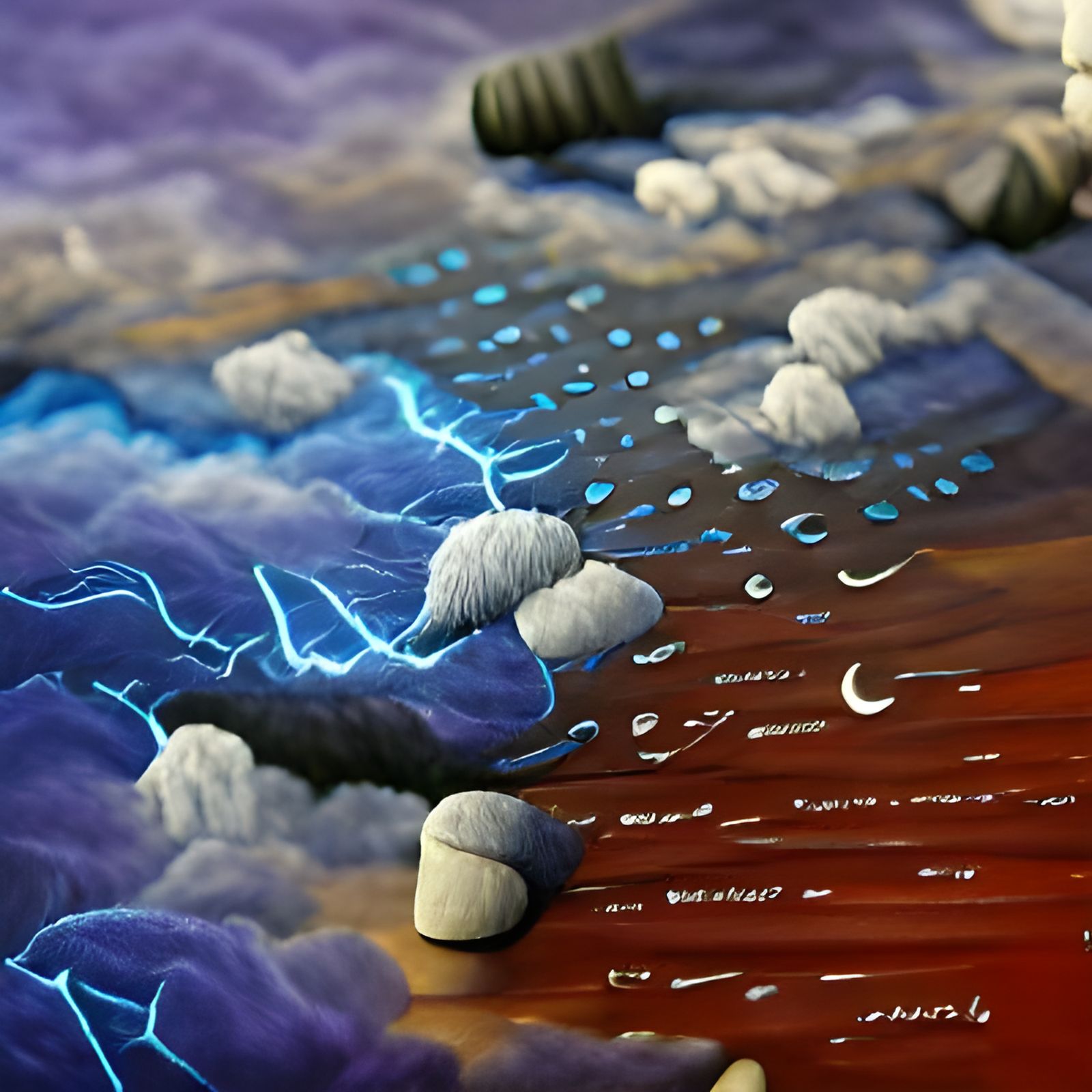 Detailed Painting of a Soothing Thunderstorm