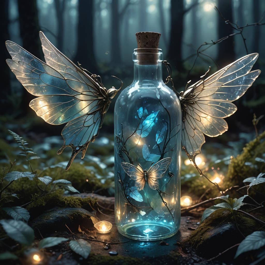 Fairy in a Bottle Fantasy Concept Art