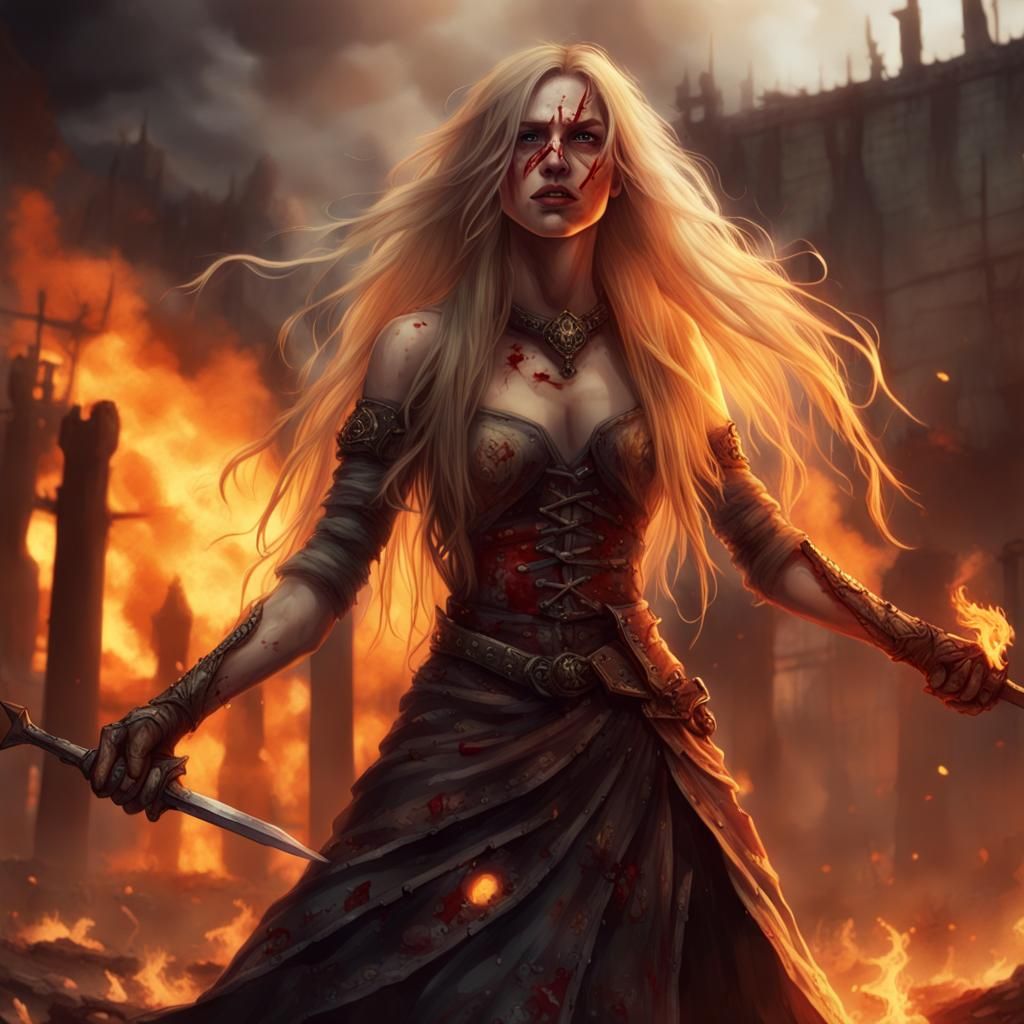 Cursed Prisoner's Fiery Escape from Burning Arena