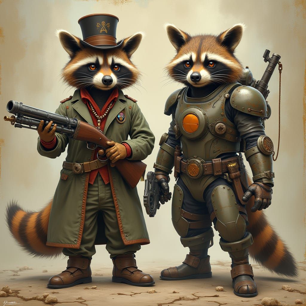 Raccoons Across Time: Blunderbuss Meets Laser Gun