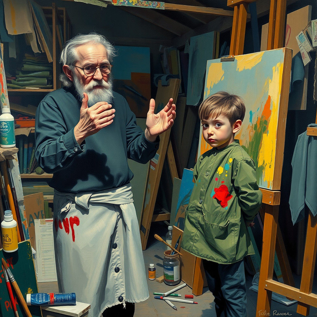 Cubist Art Teacher Inspires Young Student